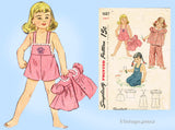 Simplicity 1687: 1940s Toddler Romper and Jacket Sz2 Vintage Sewing Pattern WWII