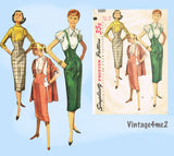 Simplicity 1689: 1950s Misses High Waist Suspender Skirt 36 B VTG Sewing Pattern