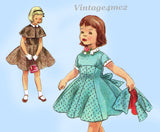 Simplicity 1701: 1950s Sweet Toddler Girls Dress Size 4 Vintage Sewing Pattern
