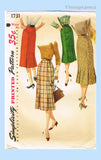 Simplicity 1731: 1950s Misses Flattering Slender Skirt Vintage Sewing Pattern