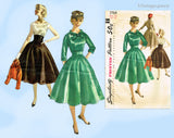 Simplicity 1764: 1950s Misses Empire Waist Dress Sz 36 B Vintage Sewing Pattern