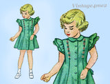 Simplicity 1787: 1940s Toddler Girls Princess Dress Vintage Sewing Pattern