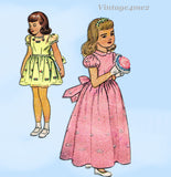 1940s Vintage Simplicity Sewing Pattern 1790 Toddler Girls Dress or Gown Size 2