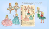 1950s Original Vintage Simplicity Pattern 1809 Cute 8 Inch Ginny Doll Clothes