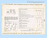 1940s Vintage Simplicity Sewing Pattern 1837 Uncut Misses Embroidered Apron MED
