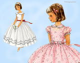 Simplicity 1857: 1960s Cute Uncut Girls Party Dress Sz 8 Vintage Sewing Pattern