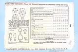 Simplicity 1906: 1950s Post WWII Misses Blouse Vintage Sewing Pattern
