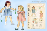 Simplicity 1917: 1940s Sweet Baby Girls Dress Size 1 Vintage Sewing Pattern
