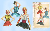 Simplicity 2005: 1950s Stunning Misses Tucked Blouse 32 B Vintage Sewing Pattern