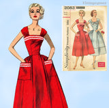 1950s Vintage Simplicity Sewing Pattern 2083 Stylish Misses Sun Dress Sz 38 B