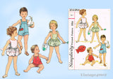 Simplicity 2130: 1950s Uncut Baby Sun Suit or Romper Sz1 Vintage Sewing Pattern