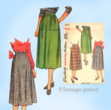 1940s Vintage Simplicity Sewing Pattern 2211 Misses WWII Day Skirt 28 Waist