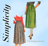 1940s Vintage Simplicity Sewing Pattern 2211 Misses WWII Day Skirt 28 Waist