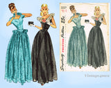 Simplicity 2227: 1940s Beautiful Uncut Misses Gown Sz 32B Vintage Sewing Pattern