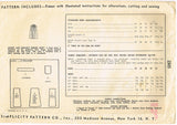 1940s Vintage Simplicity Sewing Pattern 2305 Easy Misses Day Skirt Size 26 Waist