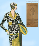 Simplicity 2580: 1920s Misses Flapper Dress Size 36 Bust Vintage Sewing Pattern