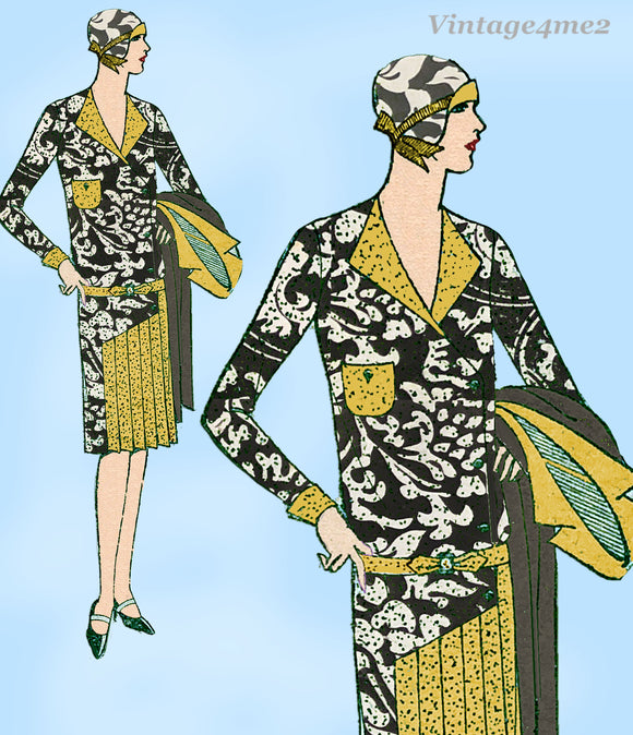 Simplicity 2580: 1920s Misses Flapper Dress Size 36 Bust Vintage Sewing Pattern
