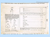 1940s Vintage Simplicity Sewing Pattern 2644 Easy One Yard Misses Apron Fits All
