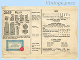 1930s Vintage Simplicity Sewing Pattern 2659 Misses Halter Sun Dress Sz 34 B
