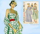 Simplicity 2742: 1940s Stunning Uncut Evening Gown Sz 31 B Vintage Sewing Pattern
