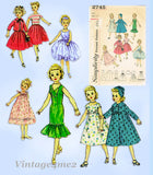 Simplicity 2745: 1950s Cute 21in Miss Revlon Doll Clothes Set Vintage Sewing Pattern