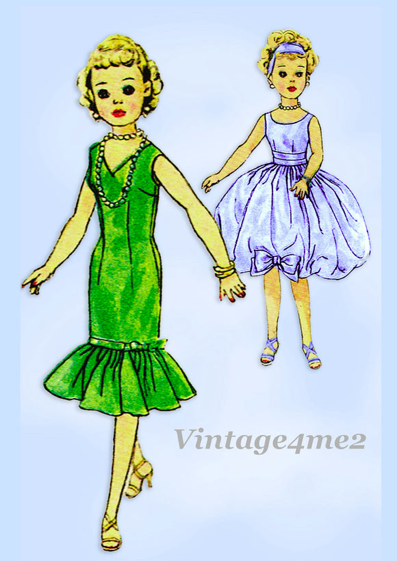 Simplicity 2745: 1950s Cute 21in Miss Revlon Doll Clothes Set Vintage Sewing Pattern