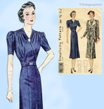 Simplicity 2809: 1930s Misses Afternoon Dress Sz 38 B Vintage Sewing Pattern