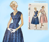 Simplicity 3186: 1950s Uncut Misses Sun Dress Sz 30 B Vintage Sewing Pattern
