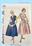 Simplicity 3186: 1950s Uncut Misses Sun Dress Sz 30 B Vintage Sewing Pattern