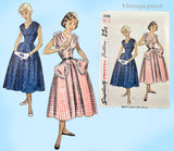 Simplicity 3186: 1950s Uncut Misses Sun Dress Sz 30 B Vintage Sewing Pattern