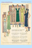 Simplicity 318: 1930s Rare Misses Street Dress Size 40 Bust Vintage Sewing Pattern