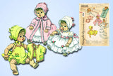 1960s Vintage Simplicity Sewing Pattern 3218 13.5 Inch Baby Doll Clothes Set