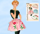 1960s Vintage Simplicity Sewing Pattern 3706 Cute Uncut Misses Cocktail Apron