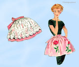 1960s Vintage Simplicity Sewing Pattern 3706 Cute Uncut Misses Cocktail Apron