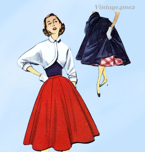 1950s Vintage Simplicity Sewing Pattern 3773 Classic Misses Bolero Suit Sz 32 B