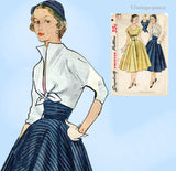 Simplicity 3811: 1950s Uncut Misses Dress & Jacket Sz 32B Vintage Sewing Pattern