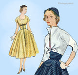 Simplicity 3811: 1950s Uncut Misses Dress & Jacket Sz 32B Vintage Sewing Pattern