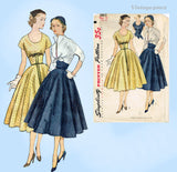 Simplicity 3811: 1950s Uncut Misses Dress & Jacket Sz 32B Vintage Sewing Pattern