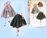 1950s Vintage Simplicity Sewing Pattern 3813 Misses Simple Skirt Size 26 W