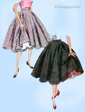 1950s Vintage Simplicity Sewing Pattern 3813 Misses Simple Skirt Size 26 W