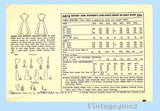Simplicity 3878: 1950s Misses Shaped Neckline Dress 35 B Vintage Sewing Pattern
