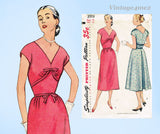 Simplicity 3919: 1950s Uncut Misses Sun Dress Sz 32 Bust Vintage Sewing Pattern