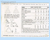 Simplicity 3922: 1950s Uncut Misses Sun Dress Sz 32 Bust Vintage Sewing Pattern