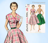 Simplicity 3922: 1950s Uncut Misses Sun Dress Sz 32 Bust Vintage Sewing Pattern