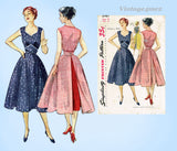 1950s Vintage Simplicity Sewing Pattern 3967 Misses Wrap Around Sun Dress Sz 32 B