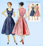 1950s Vintage Simplicity Sewing Pattern 3967 Misses Wrap Around Sun Dress Sz 32 B