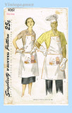 1950s Vintage Simplicity Sewing Pattern 4061 Cute His and Hers BBQ Aprons Fits All