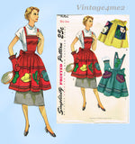 Simplicity 4062: 1950s Uncut Misses Fiesta Party Apron Fits All Vintage Sewing Pattern