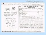 1950s Vintage Simplicity Sewing Pattern 4066 Rare Misses 22in Soutache Hat & Purse