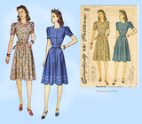 Simplicity 4102: 1940s Misses Mother Daughter Dress 32 B Vintage Sewing Pattern